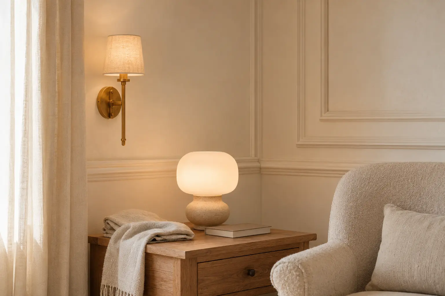 Layered lighting and home details