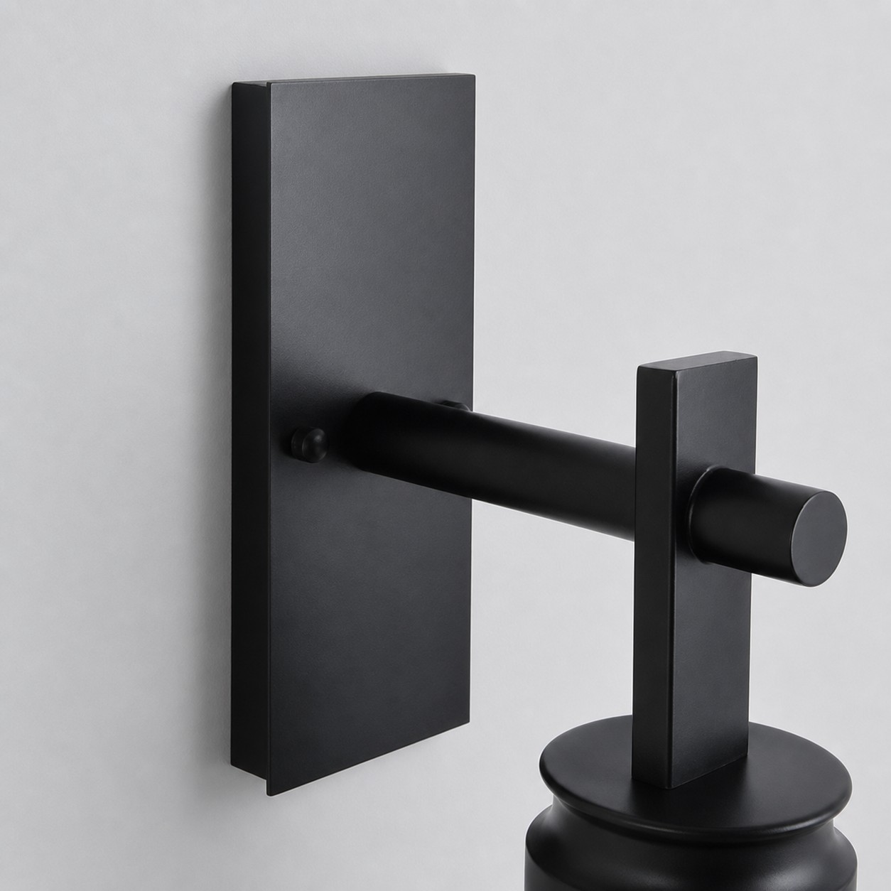 Visible construction detail of the vintage black outdoor wall lantern 2